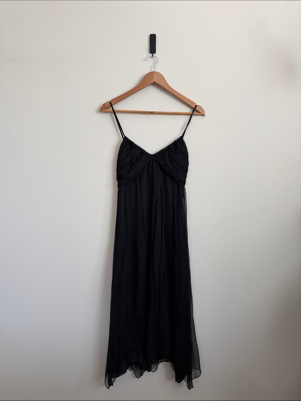BOSS By Hugo Boss Black Beaded Strappy Midi Dress